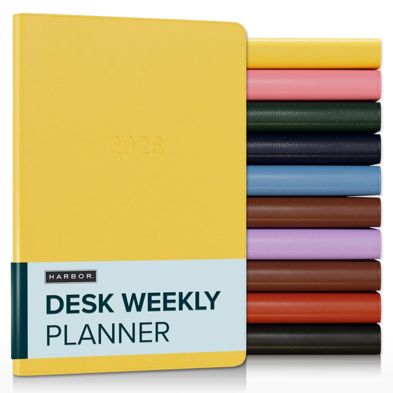 Harbor Desk Weekly Planner 2026 - Calendar Planner and Notebook, Durable Faux Leather, 192 Pages, Softcover & Book Bound - 8 x 5.5 "